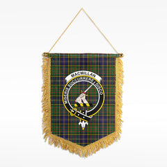 MacMillan Hunting Modern Tartan Crest Wall Hanging Banner