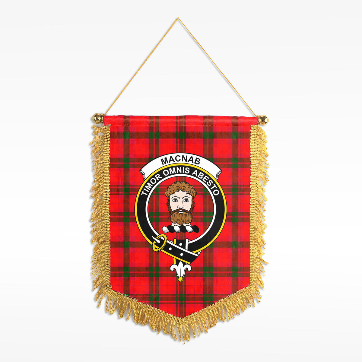 MacNab Modern Tartan Crest Wall Hanging Banner