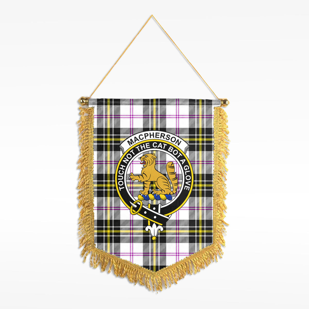 MacPherson Dress Modern Tartan Crest Wall Hanging Banner