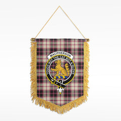 MacPherson Hunting Ancient Tartan Crest Wall Hanging Banner