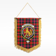 MacPherson Modern Tartan Crest Wall Hanging Banner