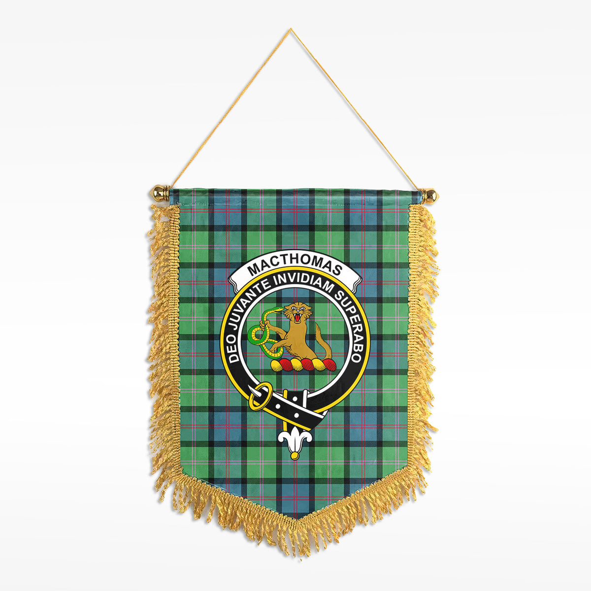 MacThomas Ancient Tartan Crest Wall Hanging Banner