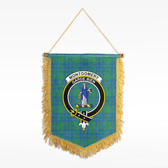 Montgomery Ancient Tartan Crest Wall Hanging Banner