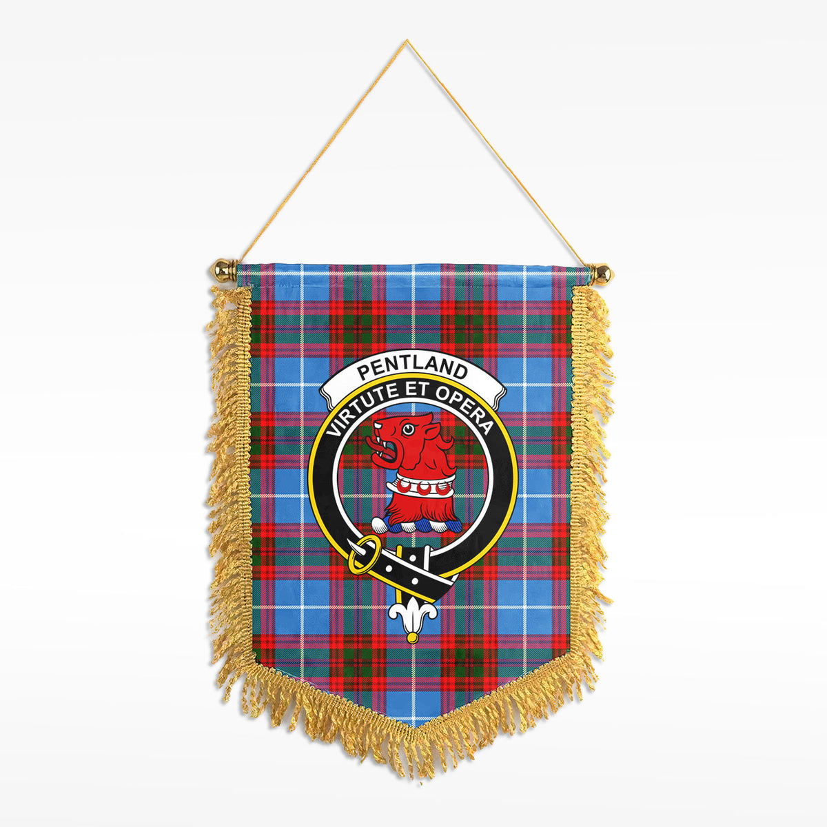 Pentland Tartan Crest Wall Hanging Banner