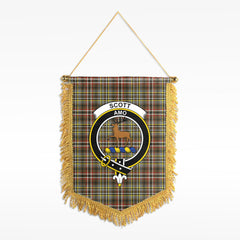 Scott Green Weathered Tartan Crest Wall Hanging Banner