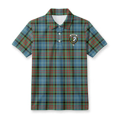Brisbane Tartan Crest Birdseye Mesh Polo Shirt