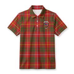 Bruce Modern Tartan Crest Birdseye Mesh Polo Shirt