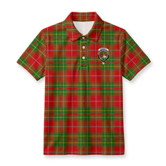Burnett Ancient Tartan Crest Birdseye Mesh Polo Shirt