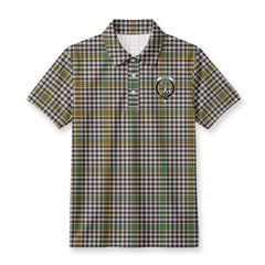 Burns Check Tartan Crest Birdseye Mesh Polo Shirt