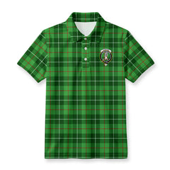 Clephan (or Clephane) Tartan Crest Birdseye Mesh Polo Shirt