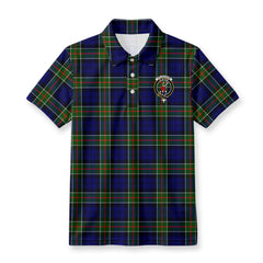 Colquhoun Modern Tartan Crest Birdseye Mesh Polo Shirt