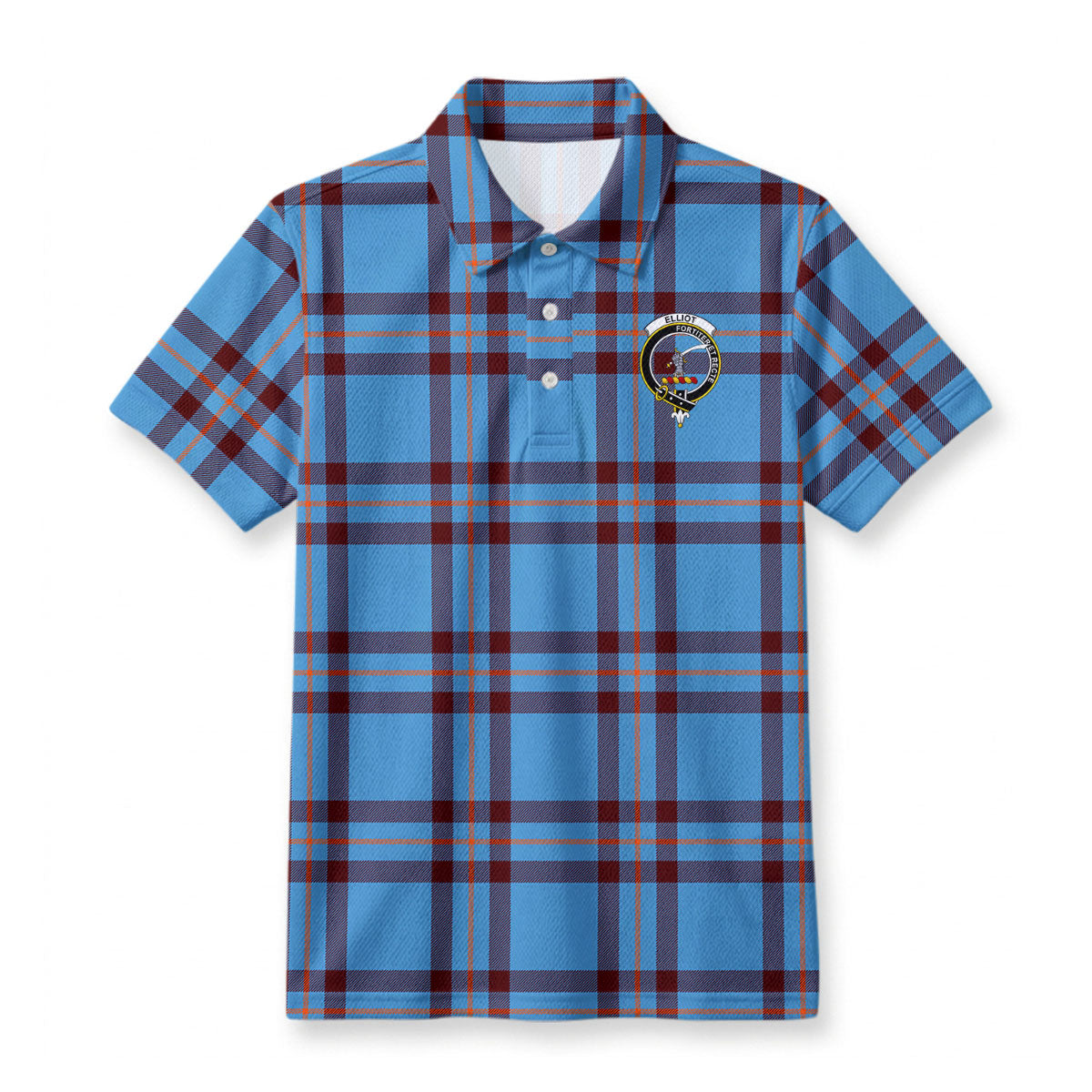 Elliot Ancient Tartan Crest Birdseye Mesh Polo Shirt