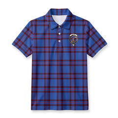Elliot Modern Tartan Crest Birdseye Mesh Polo Shirt