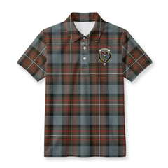 Fergusson Weathered Tartan Crest Birdseye Mesh Polo Shirt