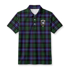 Galbraith Modern Tartan Crest Birdseye Mesh Polo Shirt