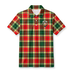 Gibson Tartan Crest Birdseye Mesh Polo Shirt
