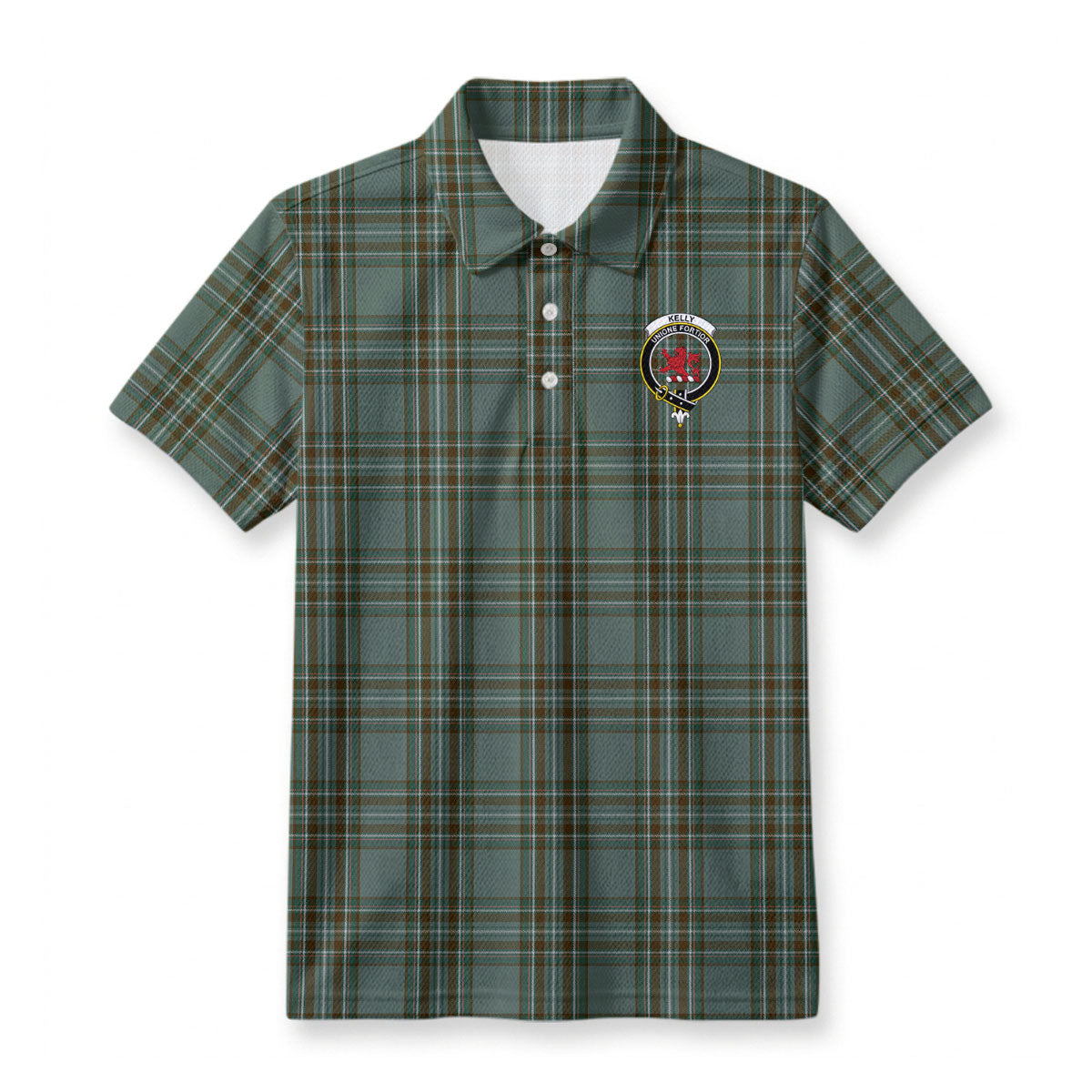 Kelly Dress Tartan Crest Birdseye Mesh Polo Shirt