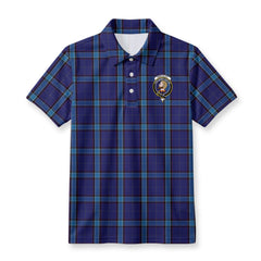 Kirkaldy Tartan Crest Birdseye Mesh Polo Shirt