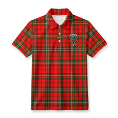 Langlands Tartan Crest Birdseye Mesh Polo Shirt