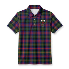 Logan Modern Tartan Crest Birdseye Mesh Polo Shirt