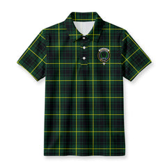 MacArthur Modern Tartan Crest Birdseye Mesh Polo Shirt