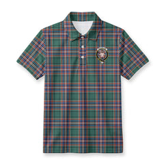 MacFarlane Hunting Ancient Tartan Crest Birdseye Mesh Polo Shirt