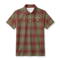 MacGillivray Hunting Ancient Tartan Crest Birdseye Mesh Polo Shirt