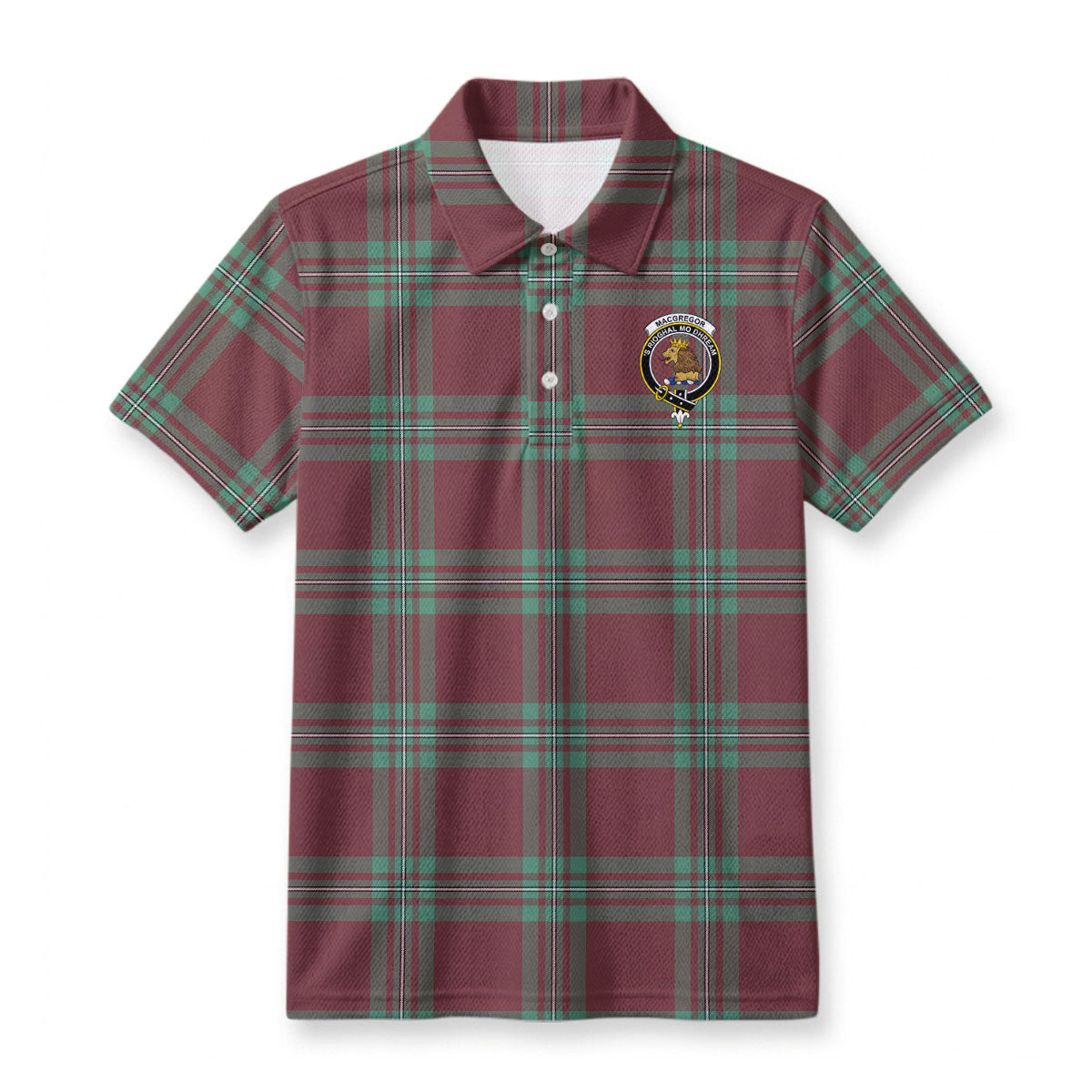 MacGregor Hunting Ancient Tartan Crest Birdseye Mesh Polo Shirt