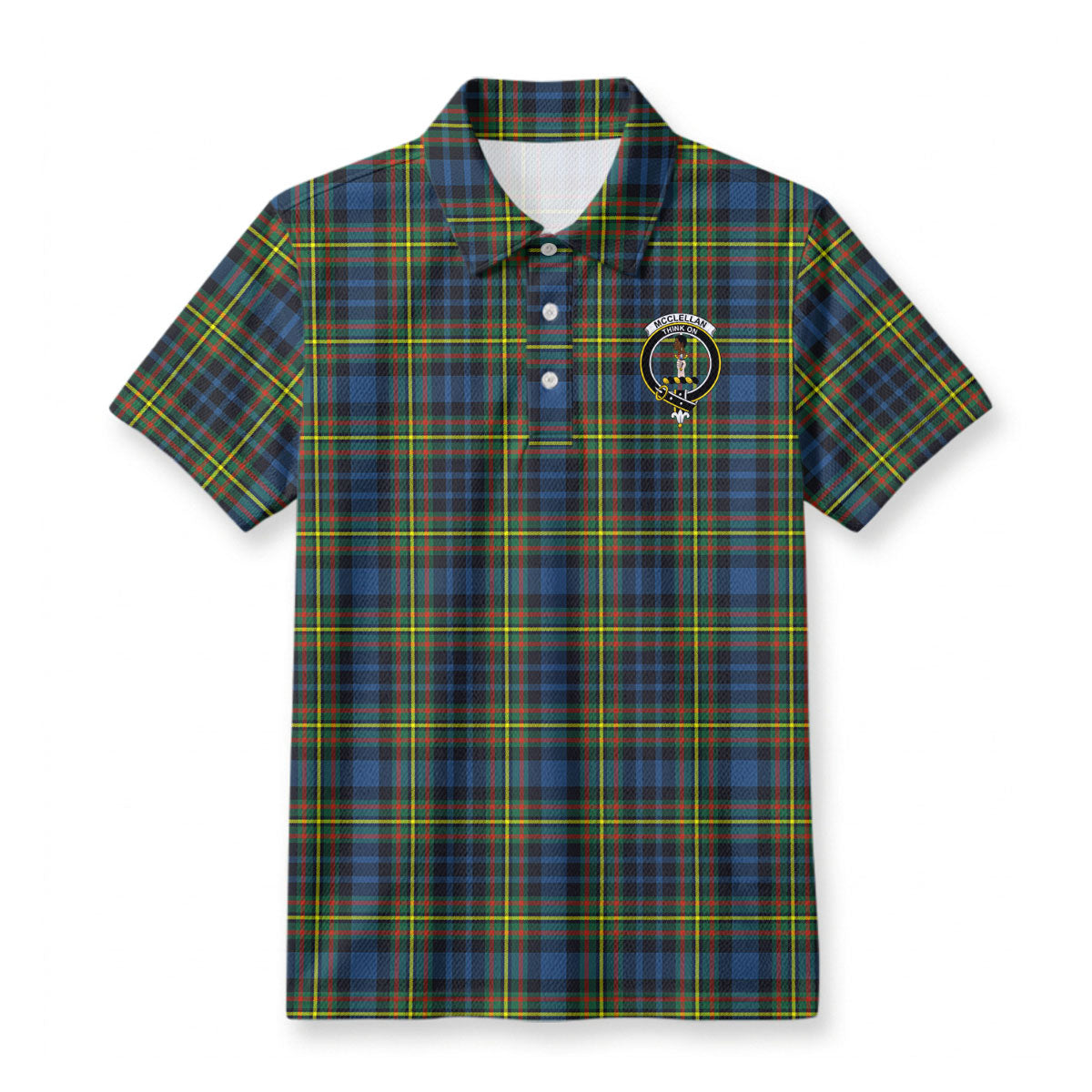 McClellan Ancient Tartan Crest Birdseye Mesh Polo Shirt