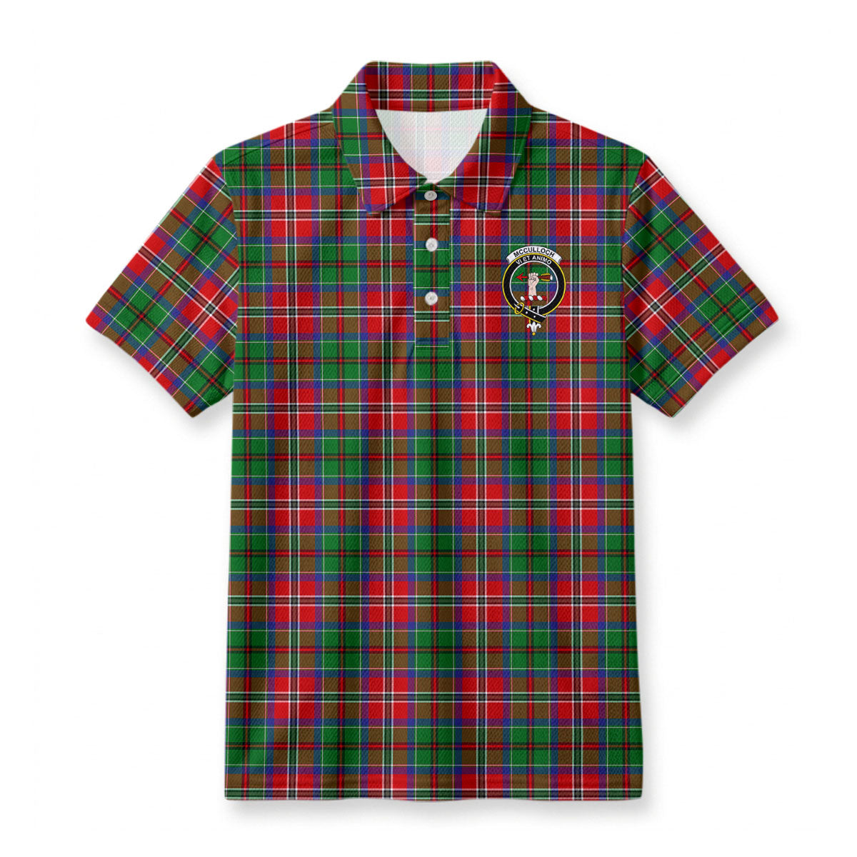 McCulloch Tartan Crest Birdseye Mesh Polo Shirt