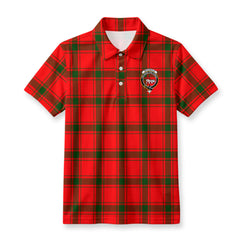 McDonald of Sleat Tartan Crest Birdseye Mesh Polo Shirt