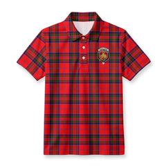 McGillivray Modern Tartan Crest Birdseye Mesh Polo Shirt