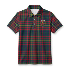 McKintosh Hunting Modern Tartan Crest Birdseye Mesh Polo Shirt