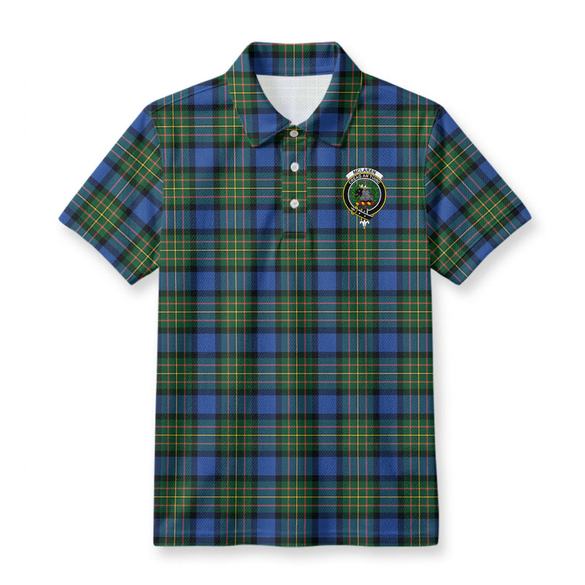 McLaren Ancient Tartan Crest Birdseye Mesh Polo Shirt