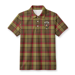 McMillan Old Weathered Tartan Crest Birdseye Mesh Polo Shirt