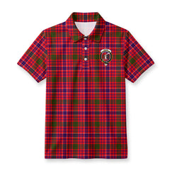 McRae Modern Tartan Crest Birdseye Mesh Polo Shirt