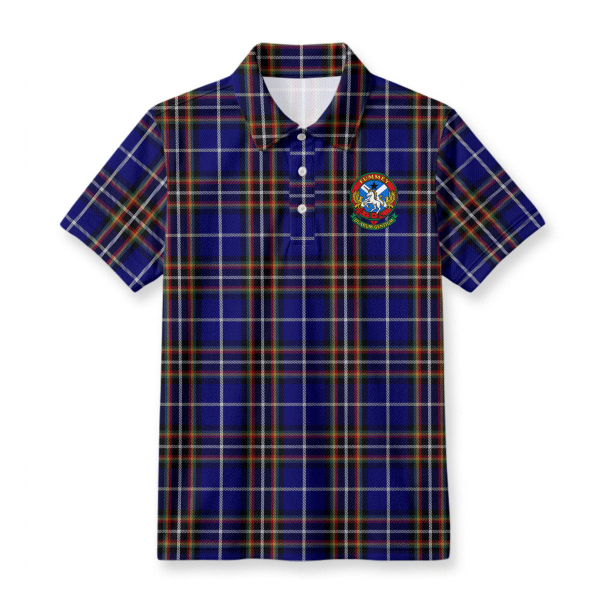 Scotland History Tours Tartan Crest Birdseye Mesh Polo Shirt