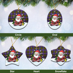 Carnegie Ancient Tartan Christmas Ceramic Ornament - Scottish Santa Style