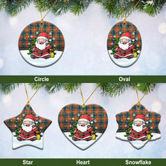 Wilson Ancient Tartan Christmas Ceramic Ornament - Scottish Santa Style