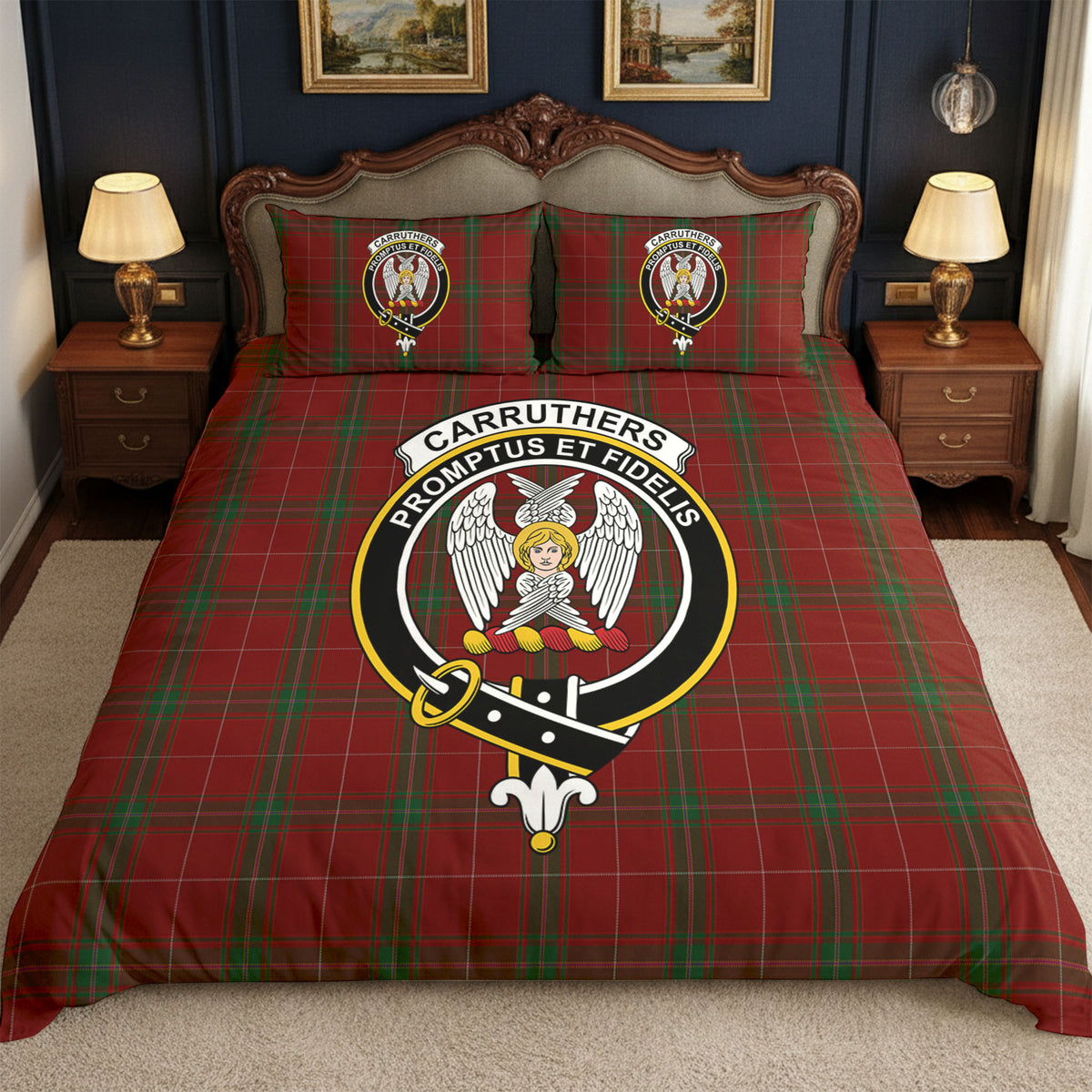 Carruthers Tartan Crest Bedding Set