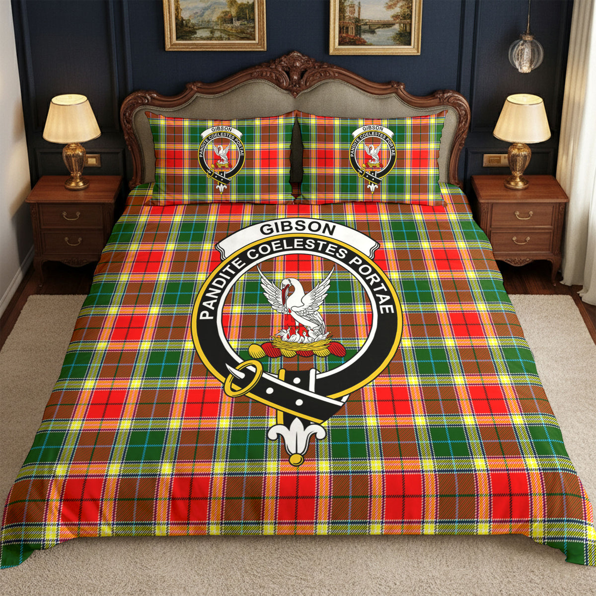 Gibson Tartan Crest Bedding Set
