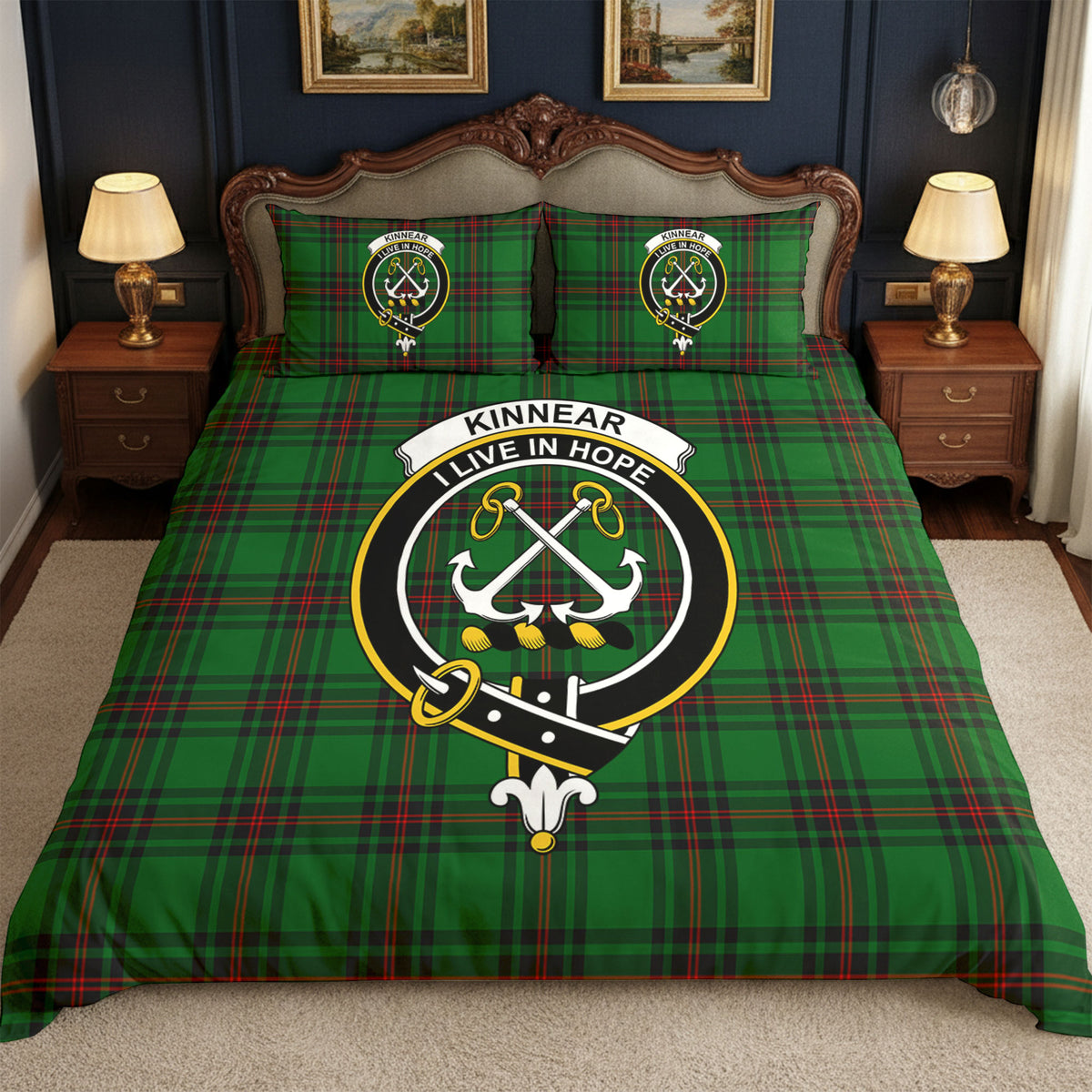 Kinnear Tartan Crest Bedding Set