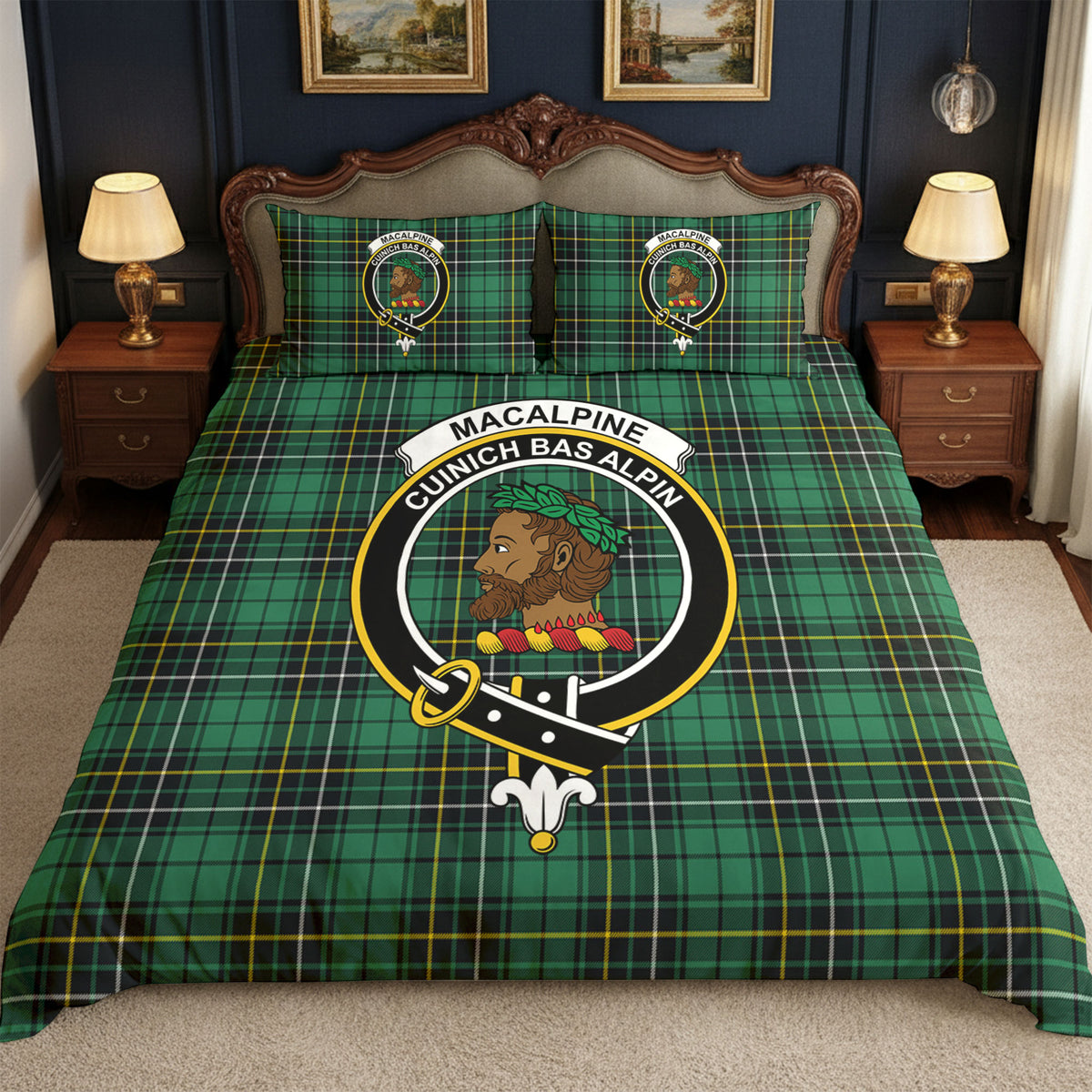 MacAlpine Ancient Tartan Crest Bedding Set