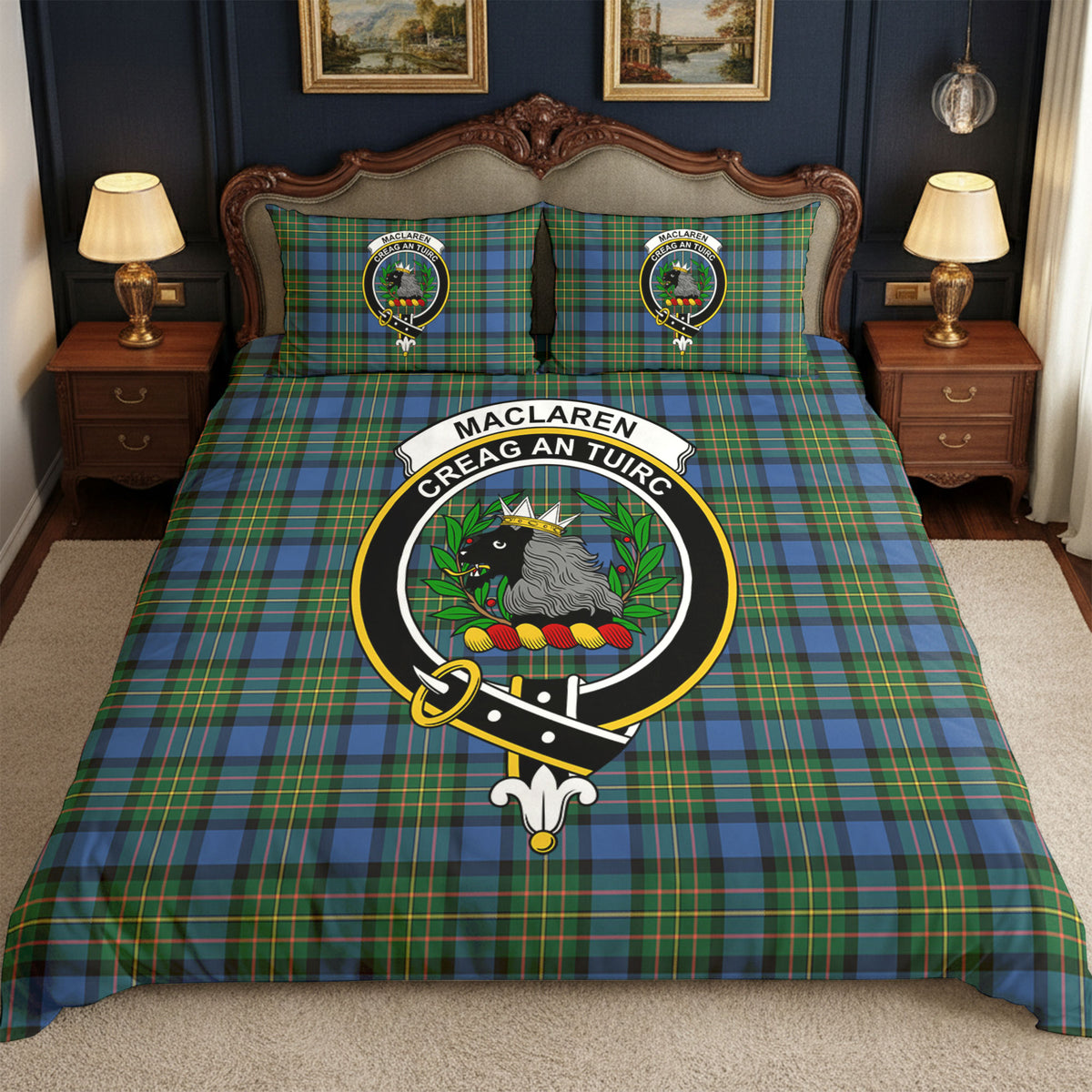 MacLaren Ancient Tartan Crest Bedding Set