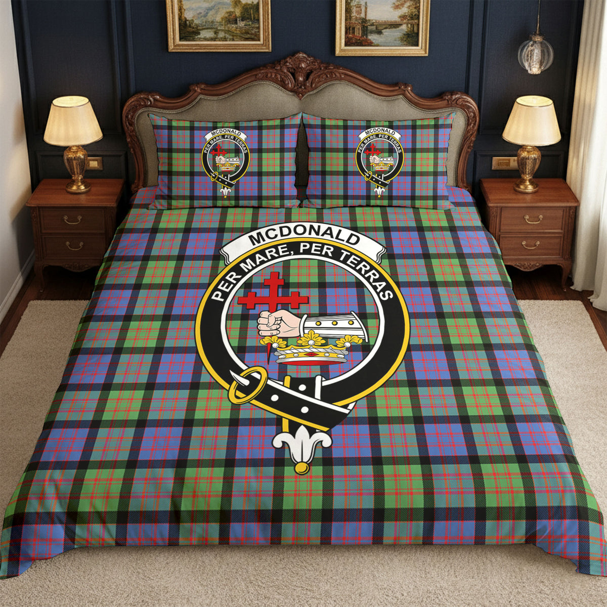 McDonald Ancient Tartan Crest Bedding Set