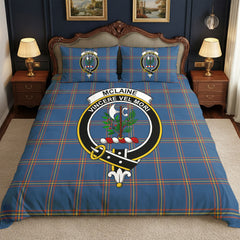 McLaine of Loch Buie Hunting Ancient Tartan Crest Bedding Set