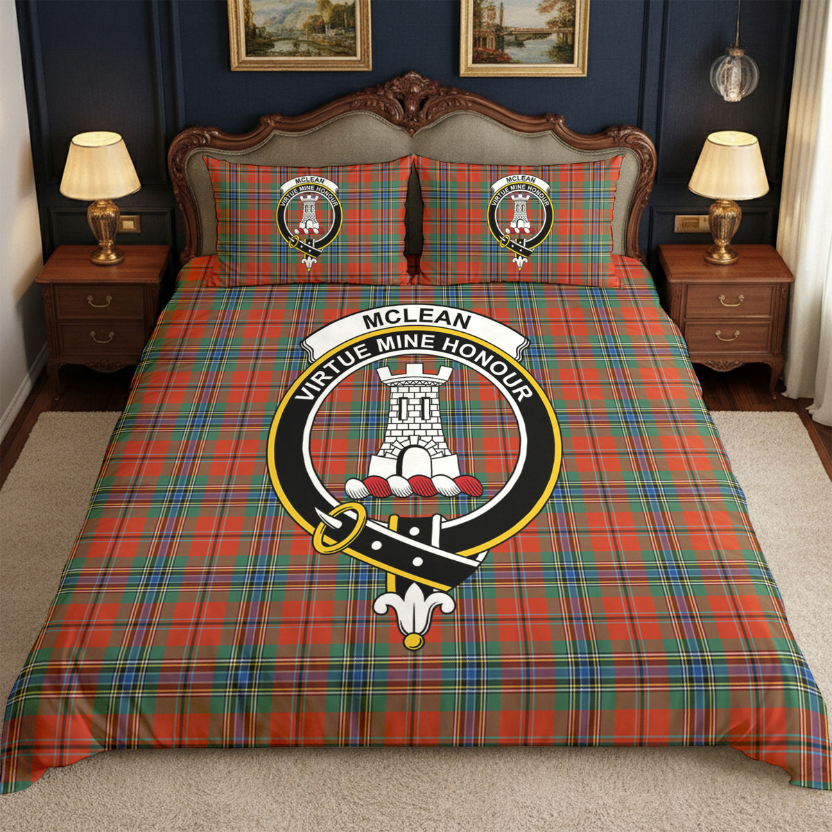 McLean of Duart Ancient Tartan Crest Bedding Set