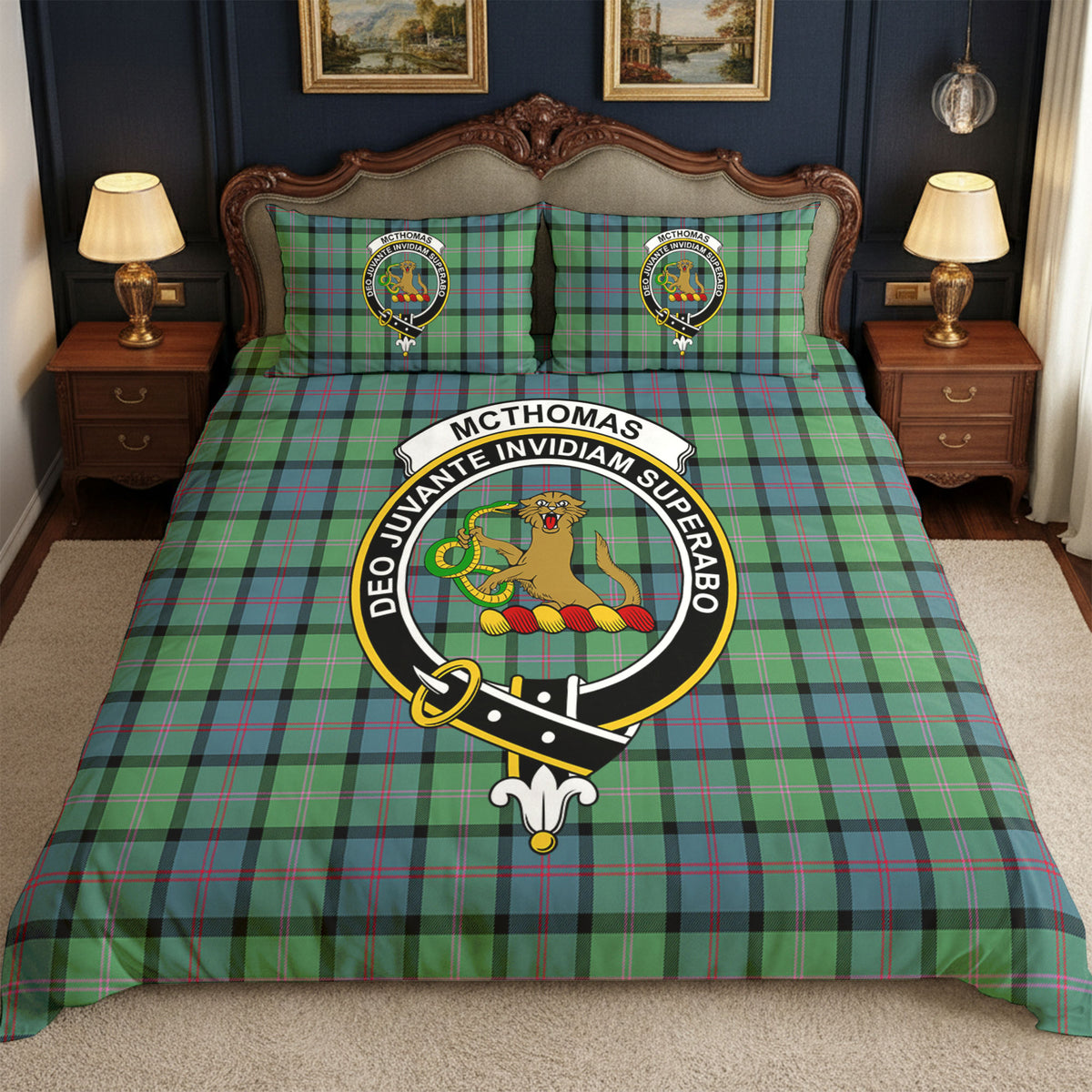 McThomas Ancient Tartan Crest Bedding Set