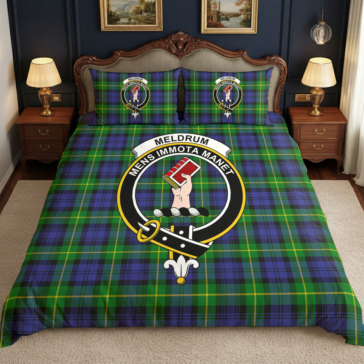 Meldrum Tartan Crest Bedding Set