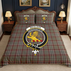 Nicolson Hunting Weathered Tartan Crest Bedding Set